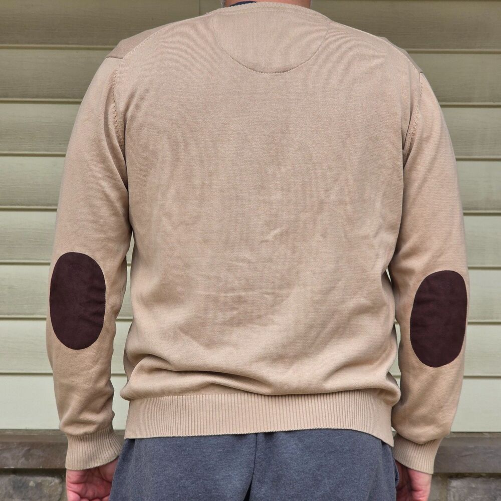 Louisa Spagnoli Sweater XXL Cotton Patch Detail Unisex Knit Made in Italy Luxury